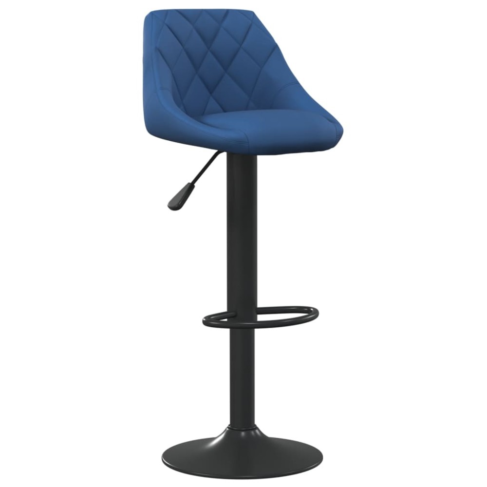 vidaXL Scaun de bar, albastru, catifea