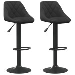 vidaXL Scaune de bar, 2 buc., negru, catifea vidaXL Scaune de bar, 2 buc., negru, catifea