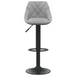 vidaXL Scaune de bar, 2 buc., gri deschis, catifea vidaXL Scaune de bar, 2 buc., gri deschis, catifea