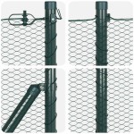 vidaXL Îngrădire cu stâlpi Verde 0.5 x 25 m otel acoperit cu PVC vidaXL Îngrădire cu stâlpi Verde 0.5 x 25 m otel acoperit cu PVC