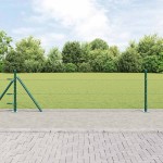 vidaXL Îngrădire cu stâlpi Verde 0.5 x 25 m otel acoperit cu PVC vidaXL Îngrădire cu stâlpi Verde 0.5 x 25 m otel acoperit cu PVC