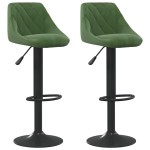 vidaXL Scaune de bar, 2 buc., verde închis, catifea vidaXL Scaune de bar, 2 buc., verde închis, catifea