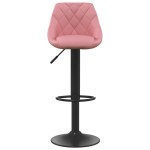 vidaXL Scaune de bar, 2 buc., roz, catifea vidaXL Scaune de bar, 2 buc., roz, catifea
