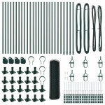vidaXL Îngrădire cu stâlpi Verde 0.5 x 50 m otel acoperit cu PVC vidaXL Îngrădire cu stâlpi Verde 0.5 x 50 m otel acoperit cu PVC
