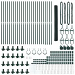 vidaXL Îngrădire cu stâlpi Verde 1.5 x 50 m otel acoperit cu PVC vidaXL Îngrădire cu stâlpi Verde 1.5 x 50 m otel acoperit cu PVC