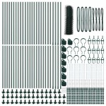 vidaXL Îngrădire cu stâlpi Verde 0.5 x 100 m otel acoperit cu PVC vidaXL Îngrădire cu stâlpi Verde 0.5 x 100 m otel acoperit cu PVC
