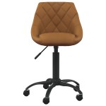 vidaXL Scaun de bucătărie, maro, catifea vidaXL Scaun de bucătărie, maro, catifea