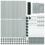 vidaXL Îngrădire cu stâlpi Verde 0.6 x 100 m otel acoperit cu PVC