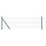 vidaXL Îngrădire cu stâlpi Verde 0.6 x 100 m otel acoperit cu PVC