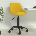 vidaXL Scaun de bucătărie, galben muștar, catifea vidaXL Scaun de bucătărie, galben muștar, catifea