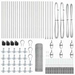 vidaXL Îngrădire cu stâlpi Argintiu 1 x 50 m otel acoperit cu PVC vidaXL Îngrădire cu stâlpi Argintiu 1 x 50 m otel acoperit cu PVC