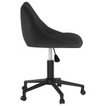 vidaXL Scaun de birou pivotant, negru, catifea vidaXL Scaun de birou pivotant, negru, catifea