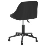 vidaXL Scaun de birou pivotant, negru, catifea vidaXL Scaun de birou pivotant, negru, catifea