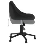 vidaXL Scaun de birou pivotant, negru, catifea vidaXL Scaun de birou pivotant, negru, catifea