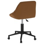 vidaXL Scaun de birou pivotant, maro, catifea vidaXL Scaun de birou pivotant, maro, catifea