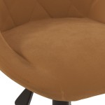 vidaXL Scaun de birou pivotant, maro, catifea vidaXL Scaun de birou pivotant, maro, catifea