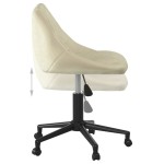 vidaXL Scaun de birou pivotant, crem, catifea vidaXL Scaun de birou pivotant, crem, catifea