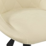 vidaXL Scaun de birou pivotant, crem, catifea vidaXL Scaun de birou pivotant, crem, catifea