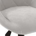 vidaXL Scaun de birou pivotant, gri deschis, catifea vidaXL Scaun de birou pivotant, gri deschis, catifea