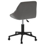 vidaXL Scaun de birou pivotant, gri închis, catifea vidaXL Scaun de birou pivotant, gri închis, catifea