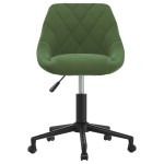vidaXL Scaun de birou pivotant, verde închis, catifea vidaXL Scaun de birou pivotant, verde închis, catifea