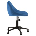 vidaXL Scaun de birou pivotant, albastru, catifea vidaXL Scaun de birou pivotant, albastru, catifea