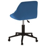 vidaXL Scaun de birou pivotant, albastru, catifea vidaXL Scaun de birou pivotant, albastru, catifea