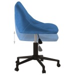 vidaXL Scaun de birou pivotant, albastru, catifea vidaXL Scaun de birou pivotant, albastru, catifea