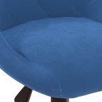 vidaXL Scaun de birou pivotant, albastru, catifea vidaXL Scaun de birou pivotant, albastru, catifea