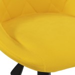 vidaXL Scaun de birou pivotant, galben muștar, catifea vidaXL Scaun de birou pivotant, galben muștar, catifea