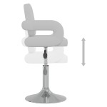 vidaXL Scaune de bucătărie pivotante, 2 buc., alb, piele artificială
