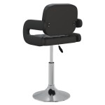 vidaXL Scaune de bucătărie pivotante, 2 buc. negru, piele ecologică