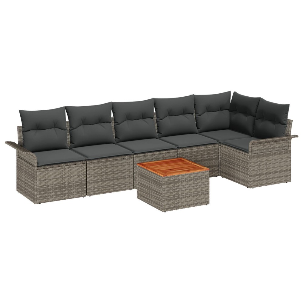 vidaXL Set de canapele pentru grădină Manual 7 pcs Gri 55 x 55 x 37 cm