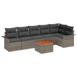vidaXL Set de canapele pentru grădină Manual 7 pcs Gri 55 x 55 x 37 cm