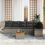 vidaXL Set de canapele pentru grădină Manual 7 pcs Gri 55 x 55 x 37 cm