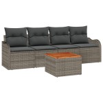 vidaXL Set de canapele pentru grădină Manual 5 pcs Gri 55 x 55 x 37 cm