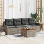 vidaXL Set de canapele pentru grădină Manual 5 pcs Gri 55 x 55 x 37 cm