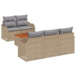 vidaXL Set de canapele pentru grădină 6 pcs Beige și gri deschis
