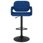 vidaXL Scaune de bar, 2 buc., albastru, material textil vidaXL Scaune de bar, 2 buc., albastru, material textil