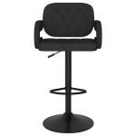 vidaXL Scaune de bar, 2 buc., negru, material textil