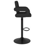 vidaXL Scaune de bar, 2 buc., negru, material textil