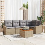 vidaXL Set de canapele pentru grădină 6 pcs bej și gri deschis vidaXL Set de canapele pentru grădină 6 pcs bej și gri deschis