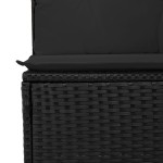 vidaXL Set de canapea de grădină 6 pcs Negru 55 x 55 x 37 cm vidaXL Set de canapea de grădină 6 pcs Negru 55 x 55 x 37 cm