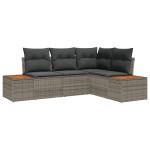 vidaXL Set de canapele pentru grădină 4 pcs Gri 209 x 154 x 85 cm