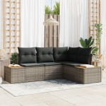 vidaXL Set de canapele pentru grădină 4 pcs Gri 209 x 154 x 85 cm