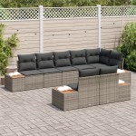vidaXL Set de canapele pentru grădină 8 pcs Gri 319 x 154 x 85 cm