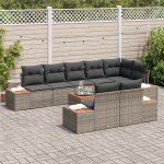vidaXL Set de canapele pentru grădină 9 pcs Gri 319 x 154 x 85 cm
