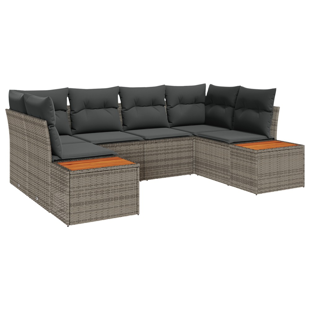 vidaXL Set de canapele pentru grădină 6 pcs Gri 234 x 154 x 85 cm