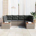 vidaXL Set de canapele pentru grădină 6 pcs Gri 234 x 154 x 85 cm