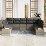 vidaXL Set de canapele pentru grădină 5 pcs Gri 289 x 209 x 85 cm